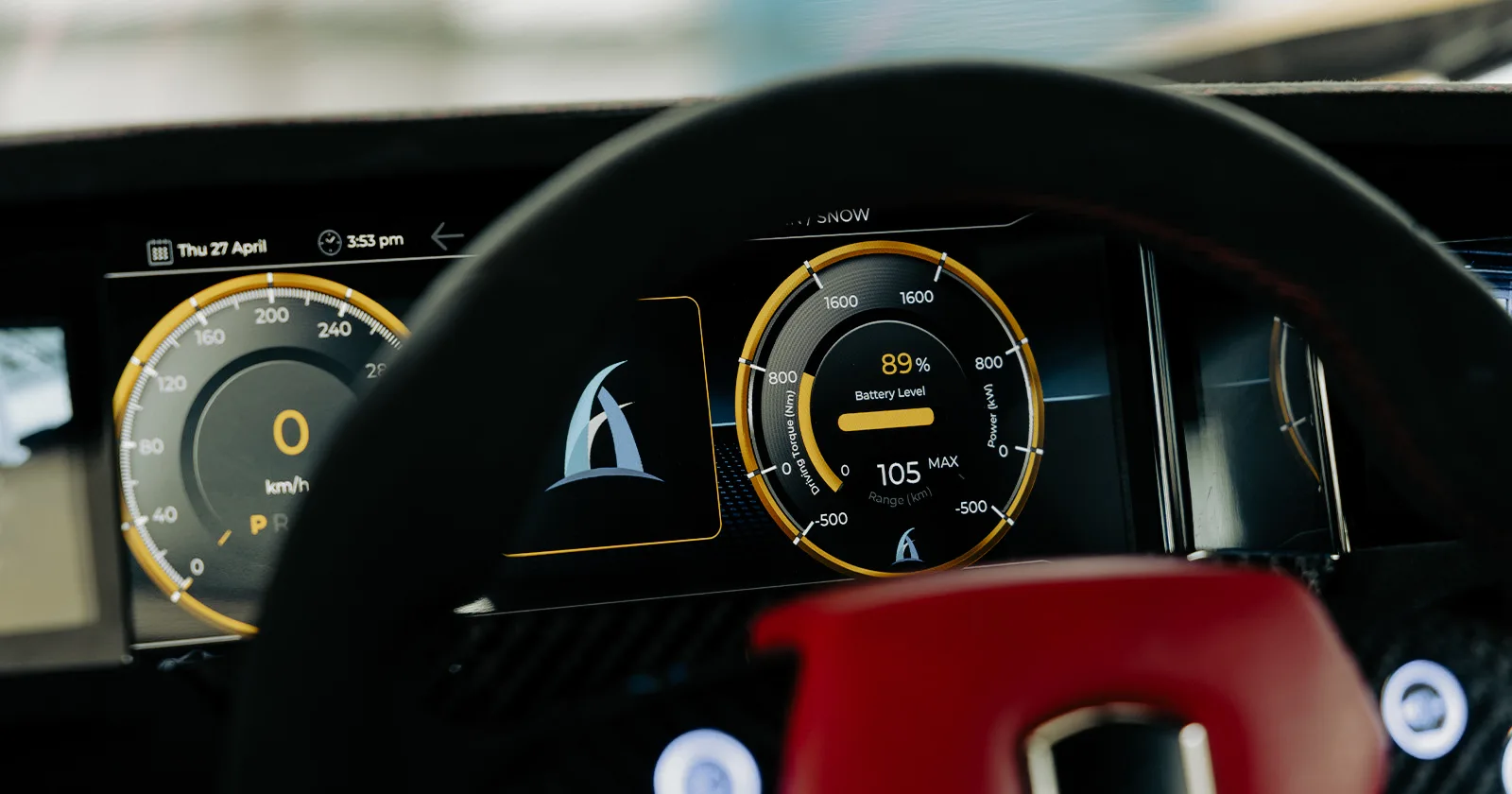 Aspark Owl Roadster – steering wheel detail