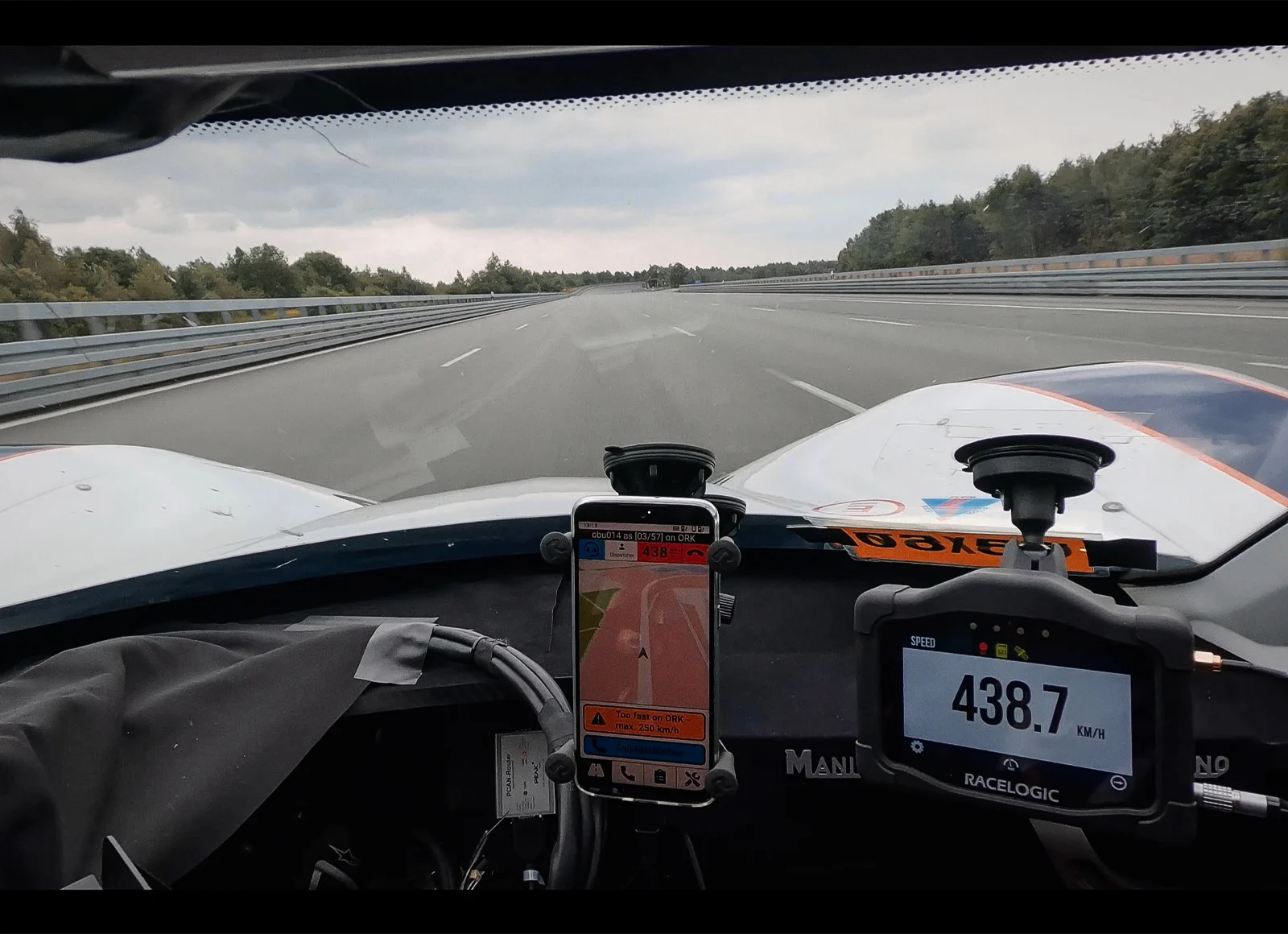 Aspark SP600 – driver cockpit view during Papenburg speed record
