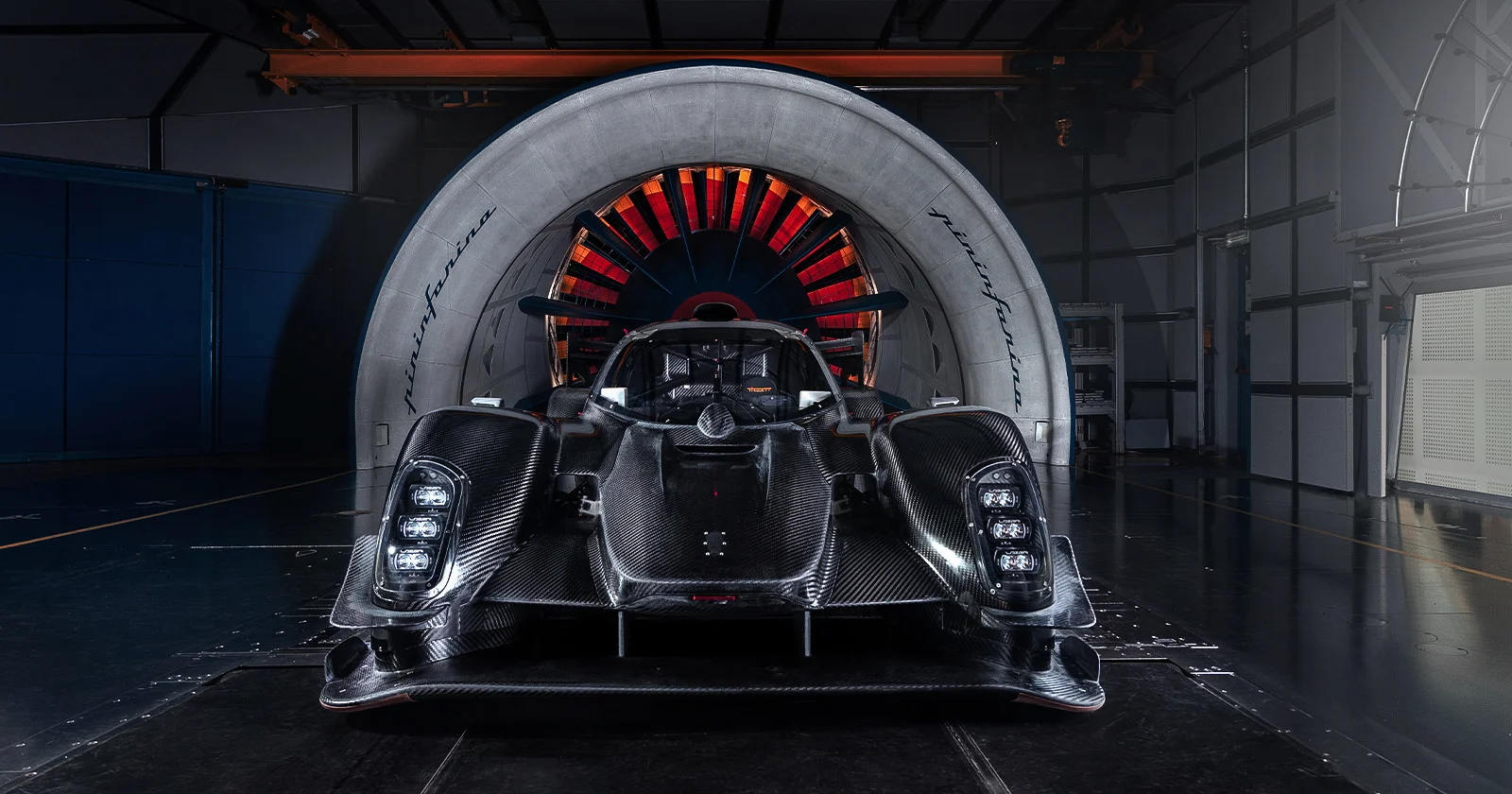 Kalana | Manifattura Automobili Torino – Front Side View in Front of Wind Tunnel