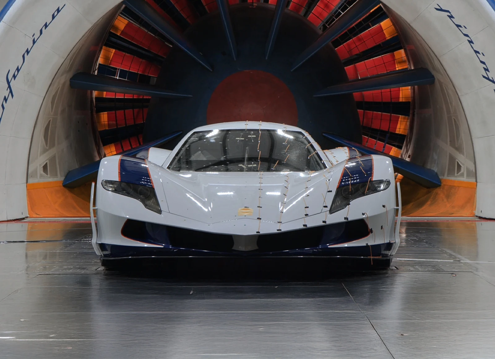 Aspark SP600 – front view at Pininfarina wind tunnel