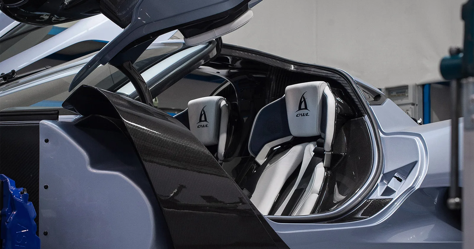 Aspark Owl – driver seat detail with Aspark logo