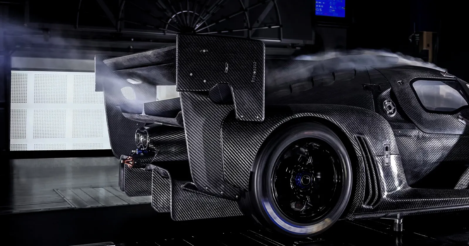 Kalana | Manifattura Automobili Torino – Rear Side View During Wind Tunnel Test