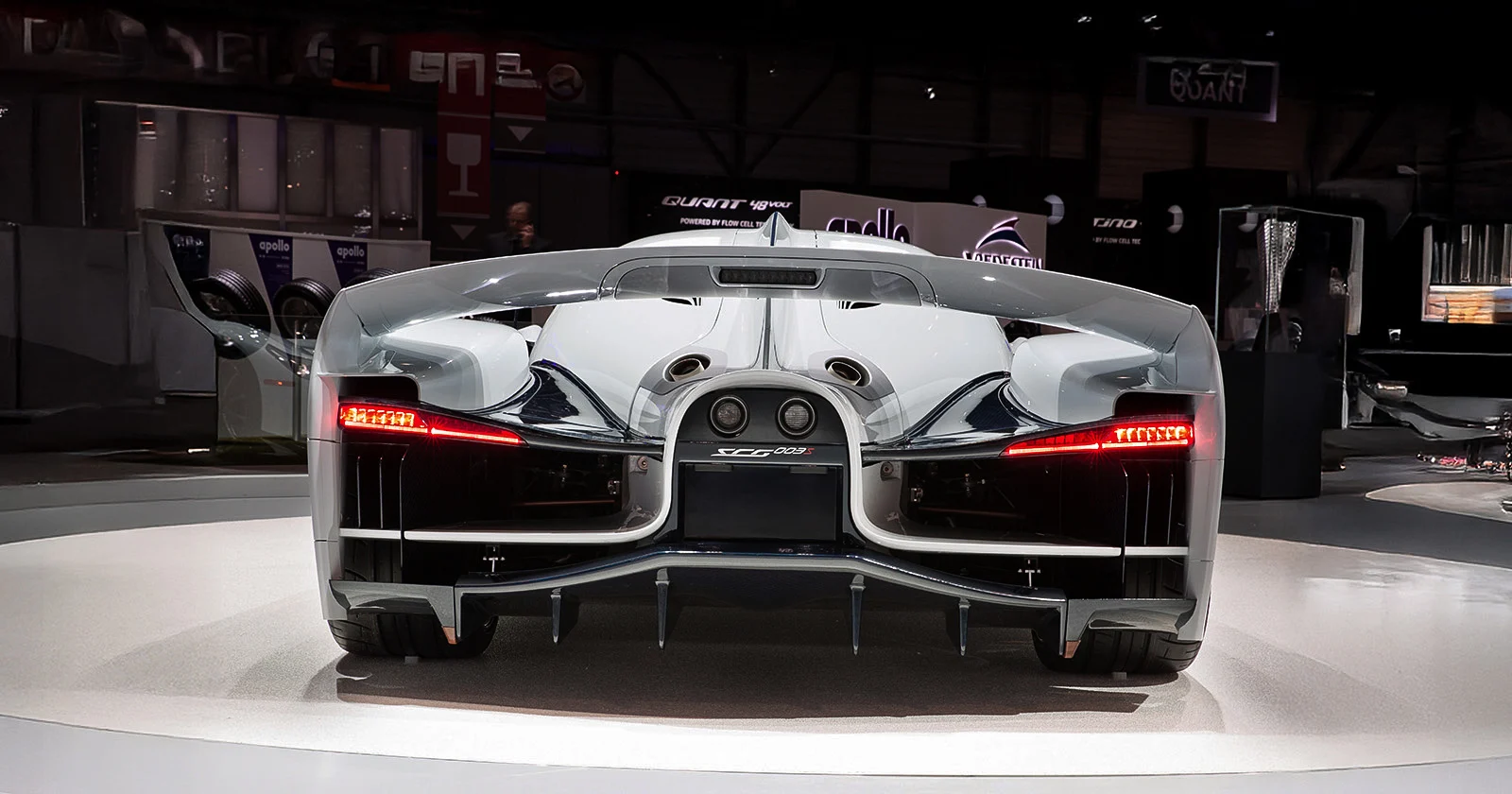 SCG003S – Rear Side View at an Auto Show | Manifattura Automobili Torino