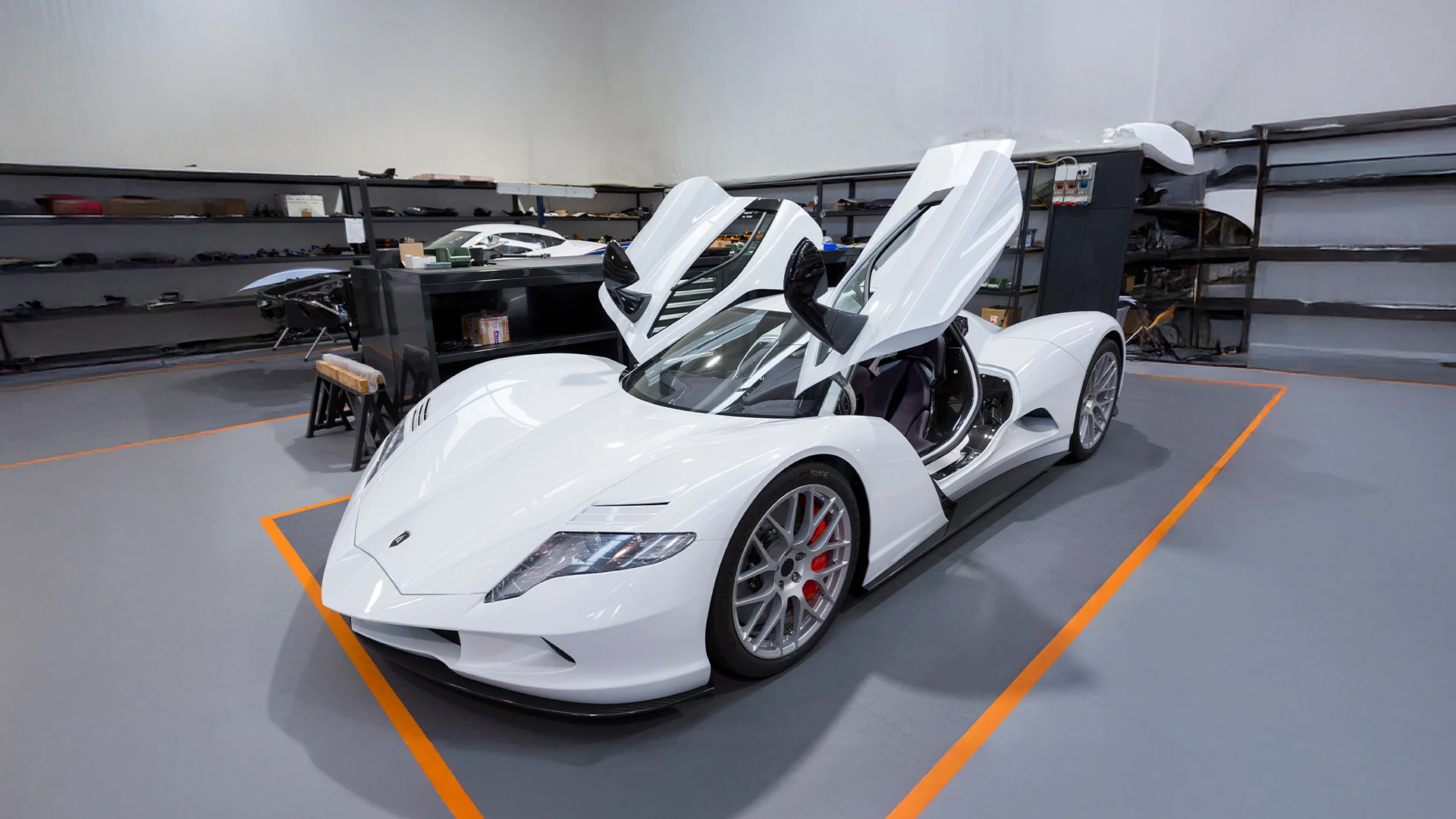 Aspark Owl with open butterfly doors